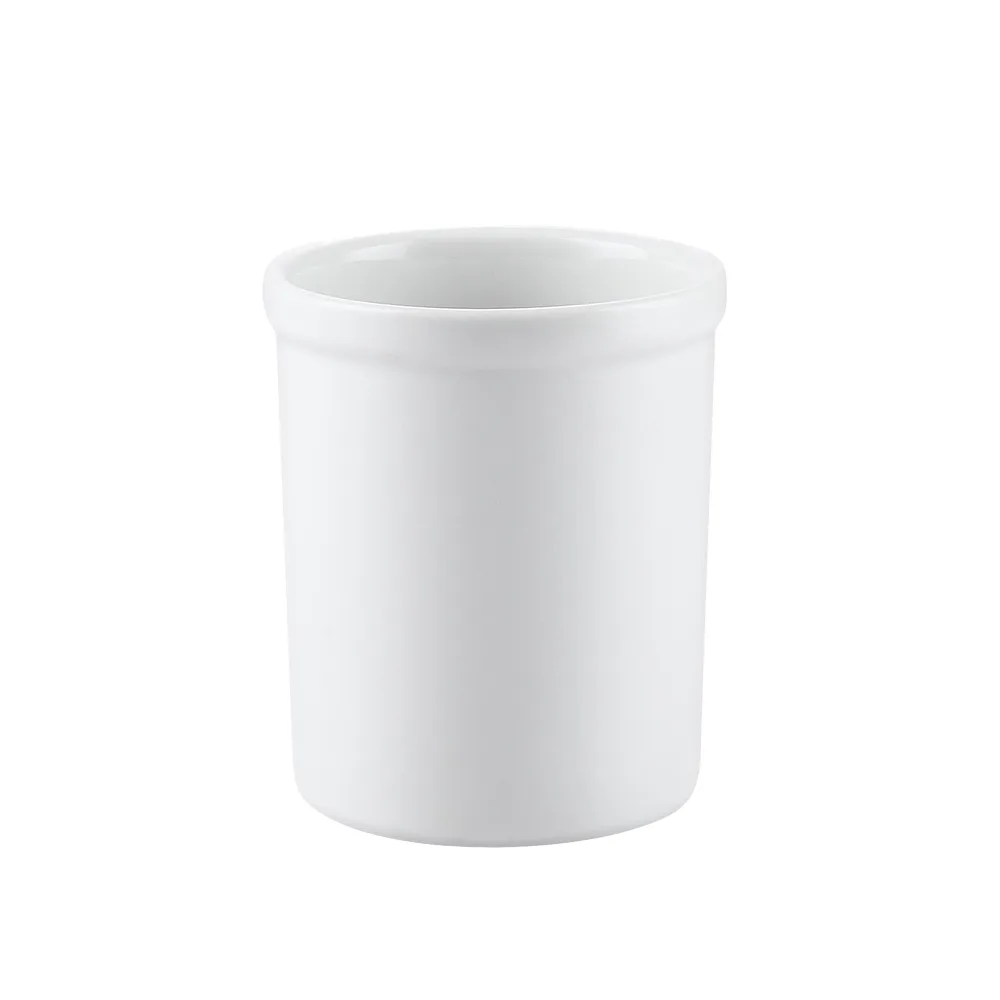 CAC China JAR-40 Super White Porcelain Salad Crock, 42-1/4 oz (1.25 liter), 5" dia. x 5-3/4"H