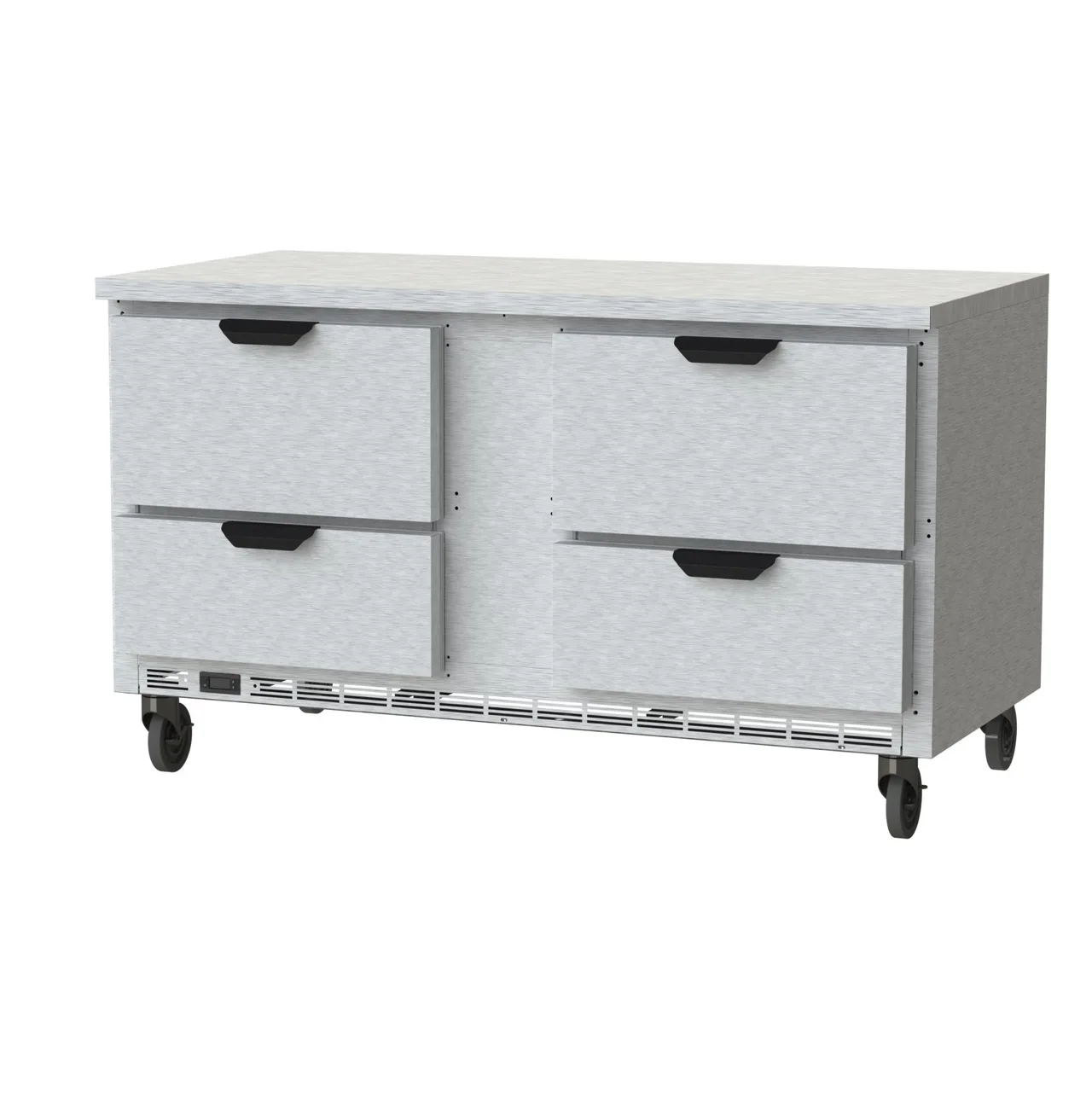 Beverage Air WTRD60AHC-4-FLT 60" 2-Section Worktop Refrigerator w/ 4 Drawers, 14.75 cu. ft.