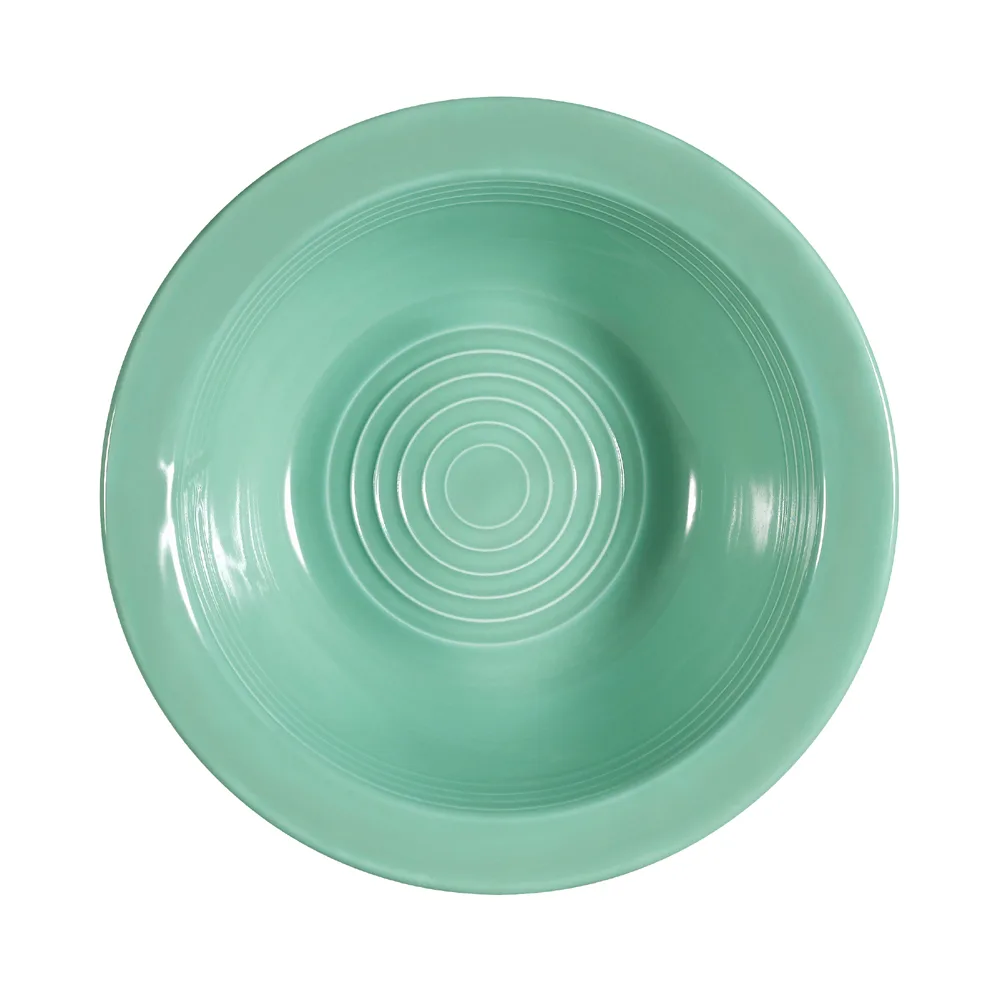 CAC China TG-10-G Tango Grapefruit Bowl, 13oz, 6-5/8" dia, 2" H, Green Porcelain, Embossed, 1 Dozen