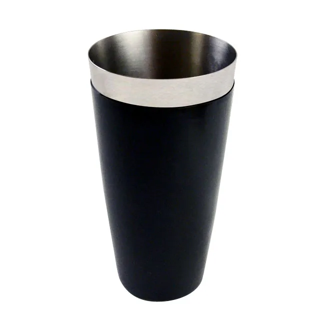 Omcan USA 80832 Bar Shaker, 28 Oz, Shaker-Only, Stainless Steel with Black PVC Exterior