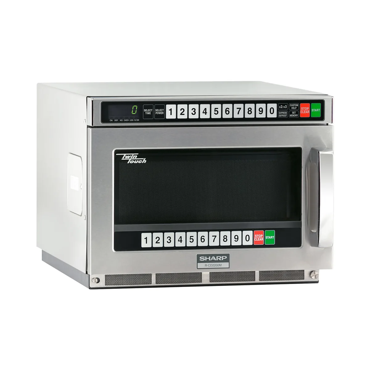 Sharp R-CD2200M 2200W TwinTouch Commercial Microwave Oven, Touch Panel Control, 208/230V