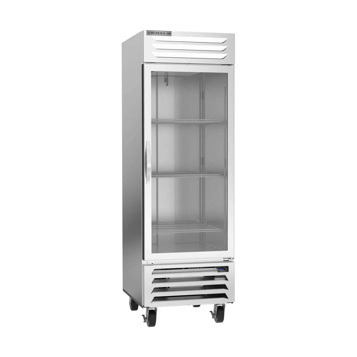 Beverage Air RB23HC-1G 27" 1-Section Reach-In Refrigerator w/ Glass Full Door, Bottom Mounted, Aluminum Interior, 23 cu. ft.