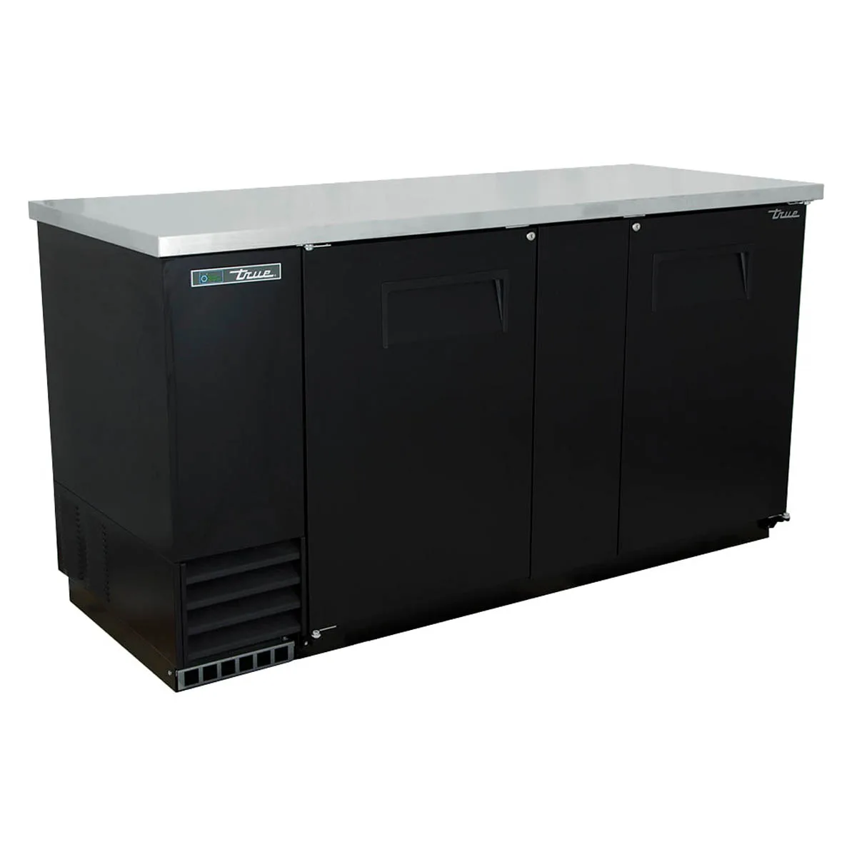 True TBB-3-HC 69" Two Solid Swing Door Back Bar Cooler with Hydrocarbon Refrigerant