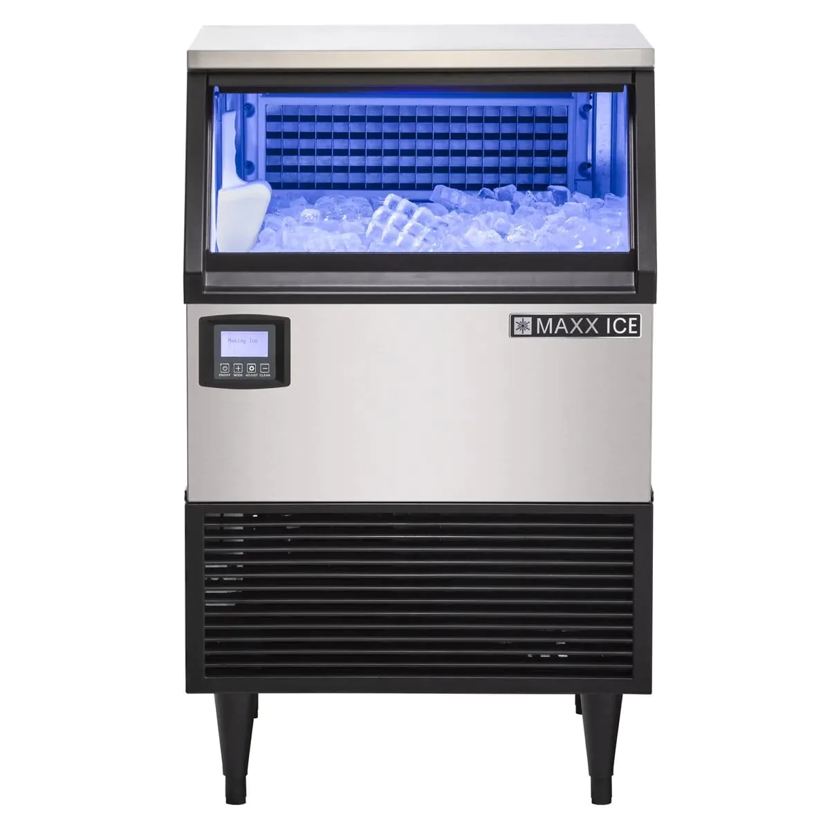 Maxx Ice MIM260N 24" Air Cooled Full Cube 265 lb Undercounter Ice Machine with 75 lb Bin