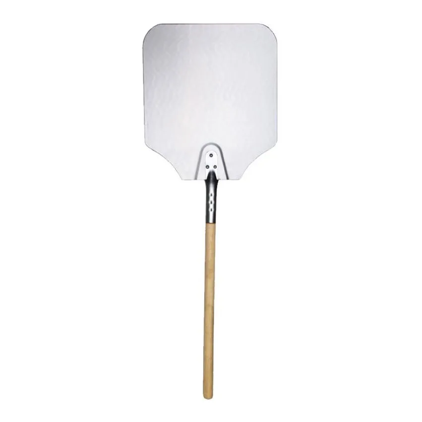 Omcan USA 80250 Pizza Peel – 12" x 14" Aluminum Blade, 36" Wooden Handle, 30"‑39" Length, Tool