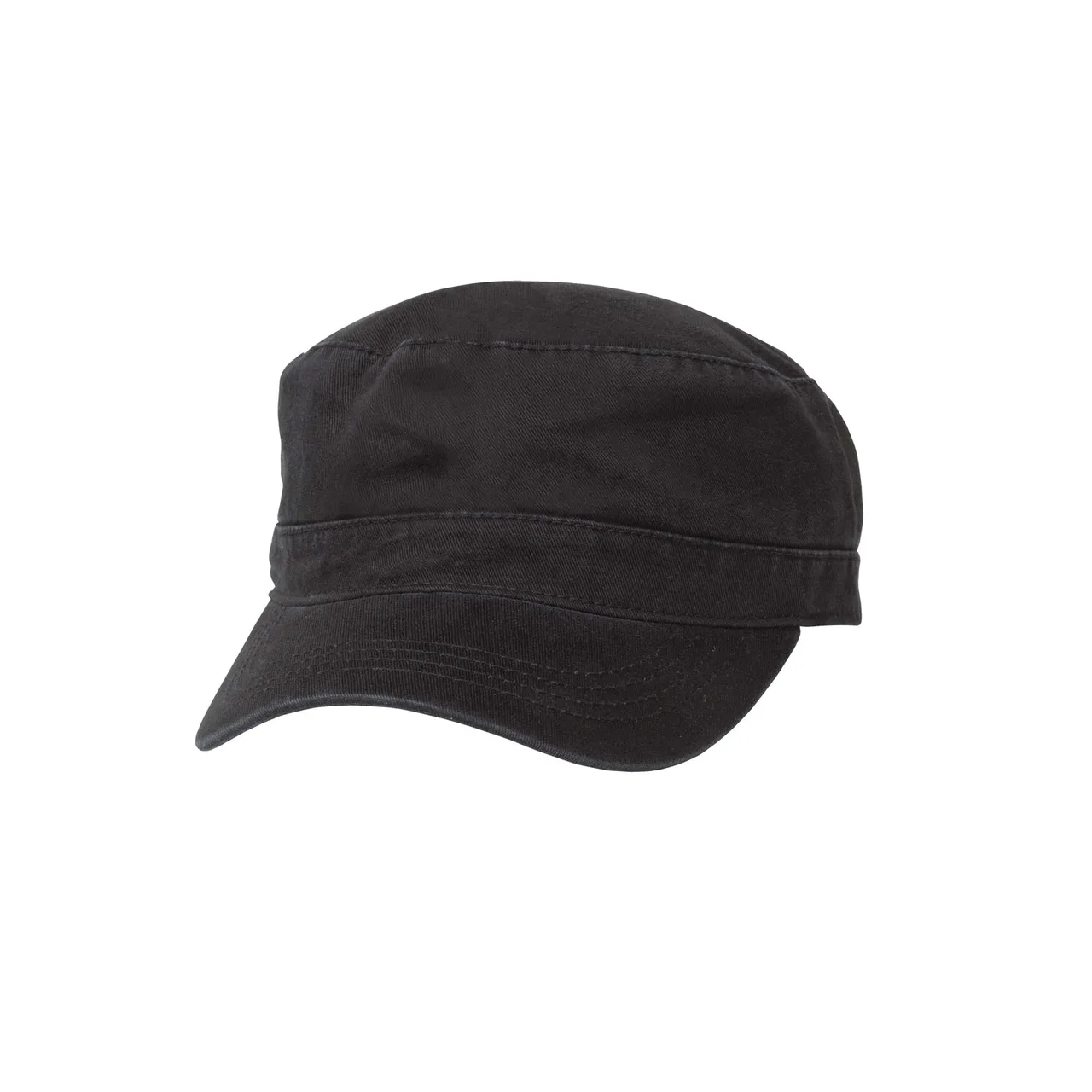 Chef Works HC007-BLK-0 Black Military Cap, Buckle Closure, 100% Cotton Twill, One Size
