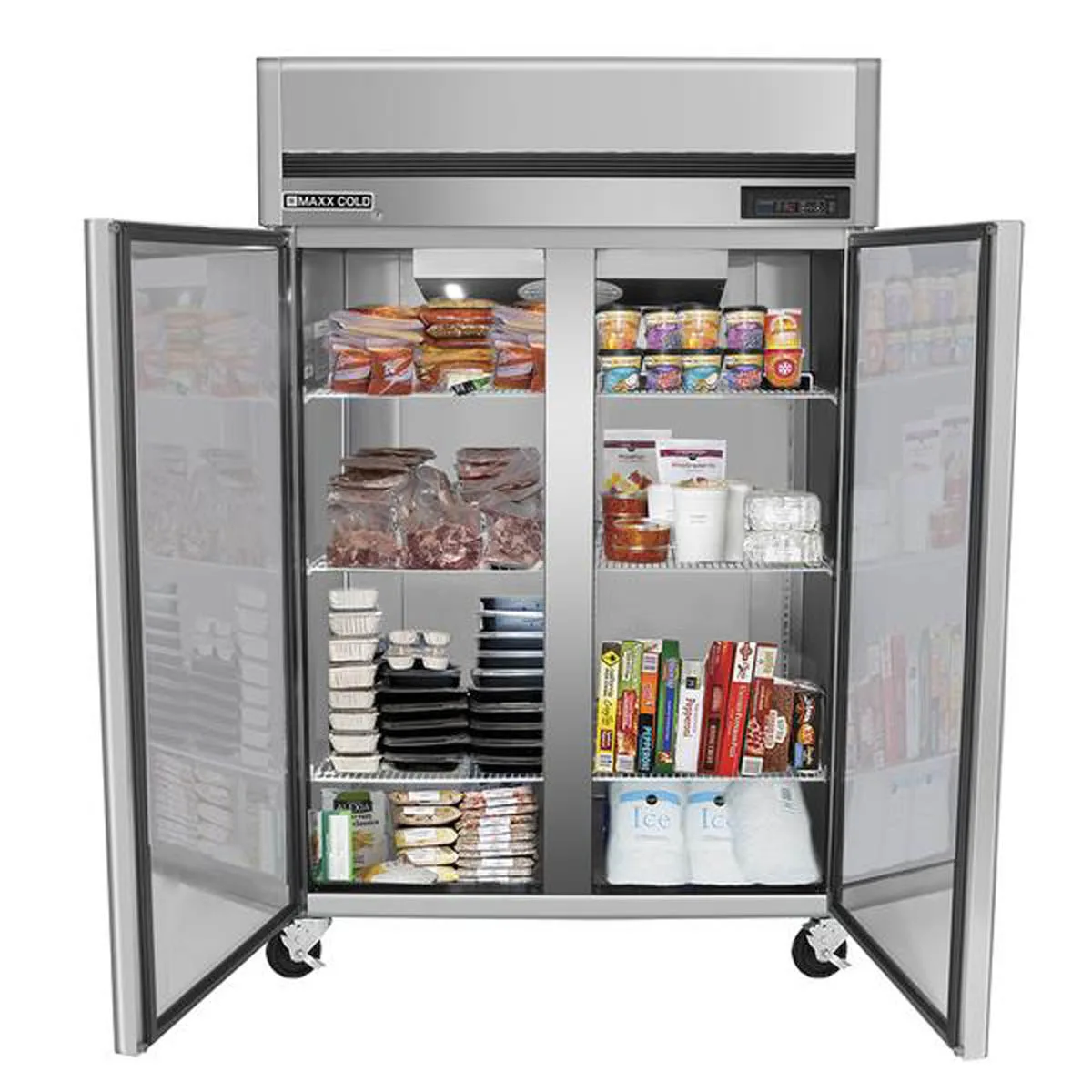 Maxx Cold MCFT-49FDHC 54" 2-Solid Door Reach-In Freezer, Top Mounted, 42.8 cu. ft.