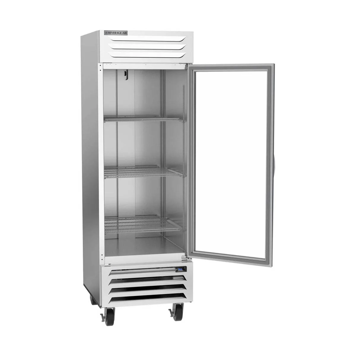 Beverage Air RB23HC-1G 27" 1-Section Reach-In Refrigerator w/ Glass Full Door, Bottom Mounted, Aluminum Interior, 23 cu. ft.