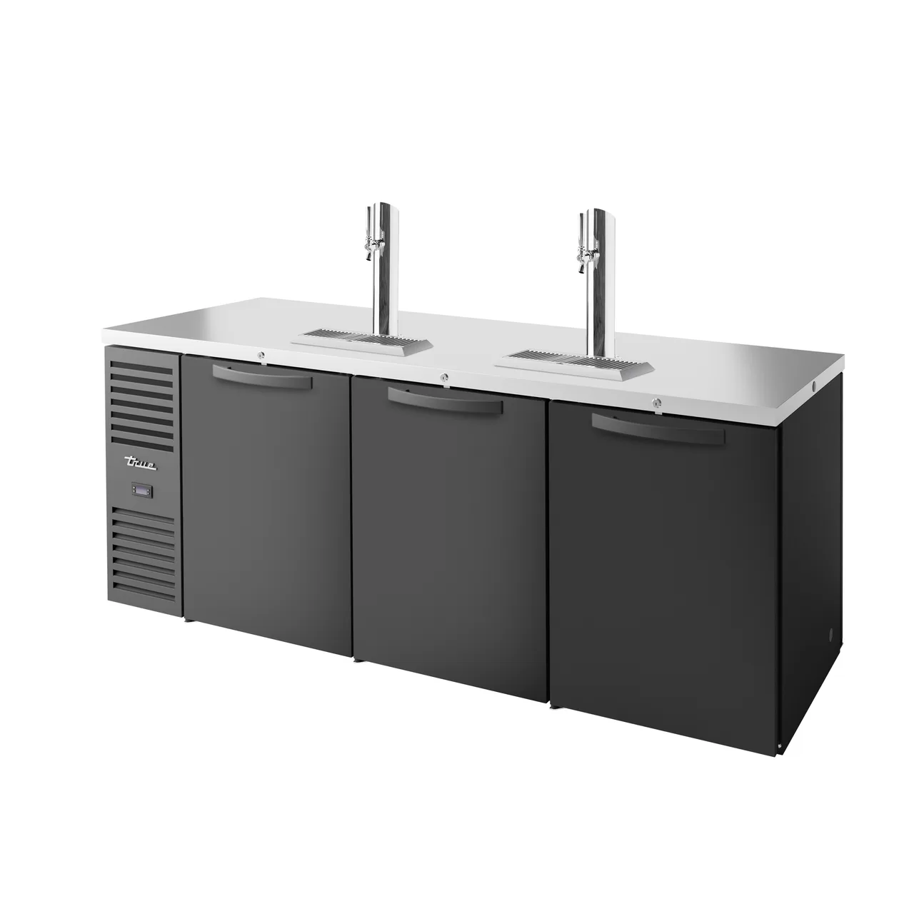 True TDR84-PT 84" Three Section Pass-Thru Draft Beer Cooler, LED Lighting
