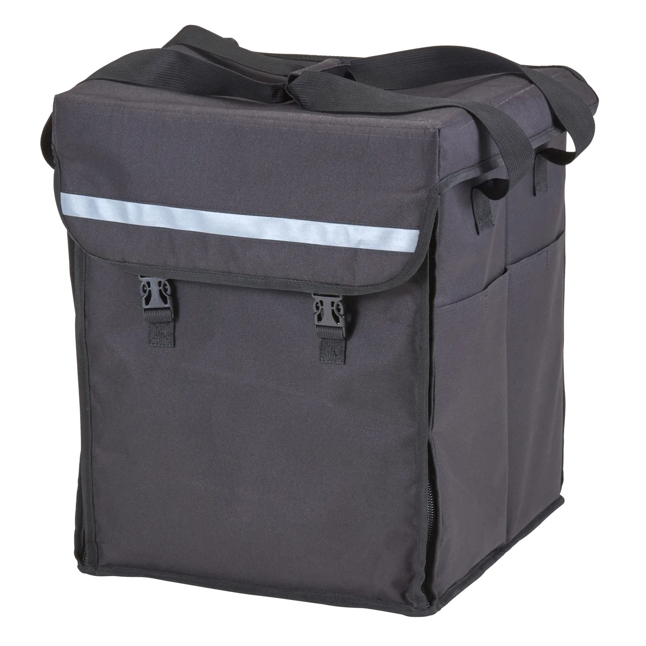 Cambro GBBP151417110 GoBag Delivery Backpack, Large 15"x14"x17", Folding, Velcro Lid, Side Straps, Nylon, Black, Insulated