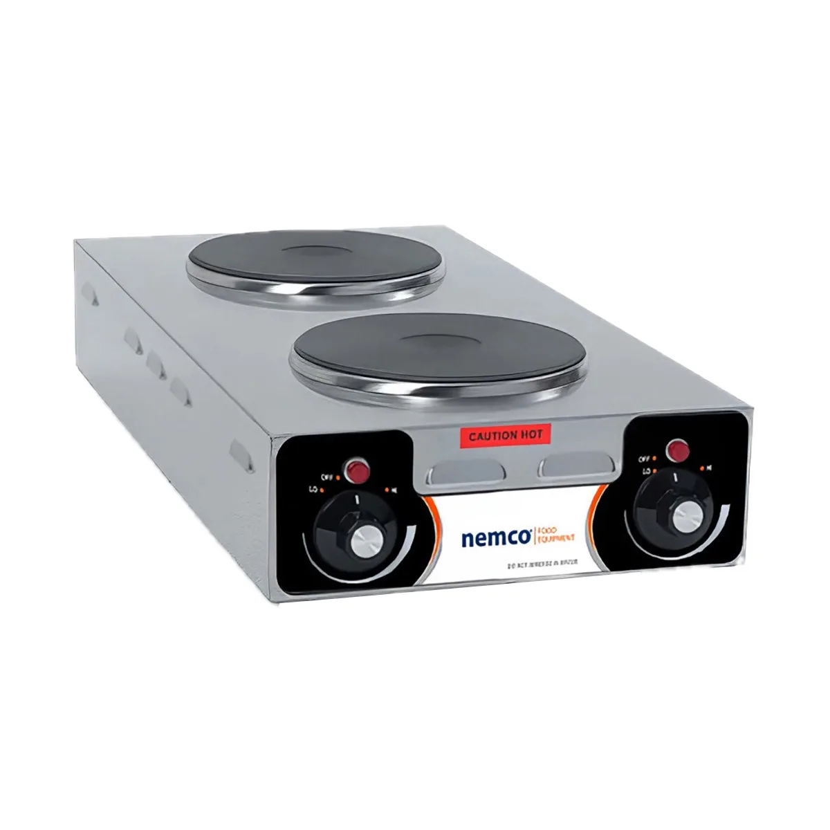 Nemco 6310-3 25 1/2" Electric Countertop Hotplate w/ (2) Solid Burners, Manual Controls, 2.0 kW, 120v