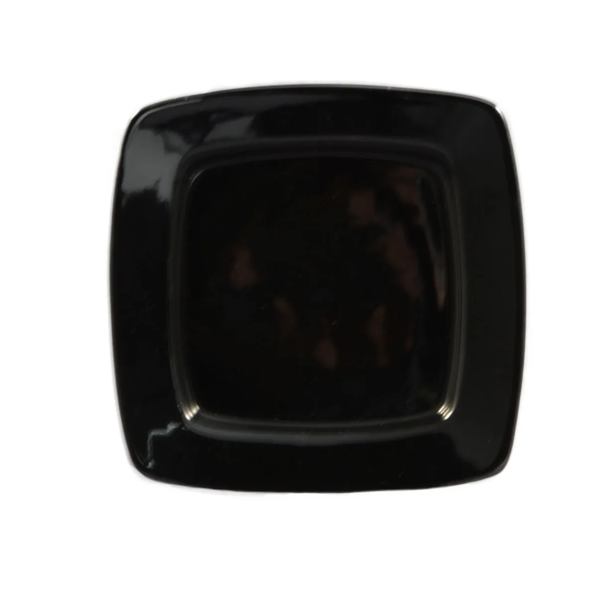 CAC China R-S8Q-BLK Clinton Square Plate 8-7/8" x 8-7/8" x 3/4" Ceramic Black - Dozen