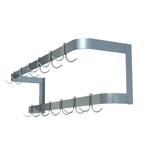 Sapphire Manufacturing SM-WR48 Pot Rack, Wall-Mounted, Double Bar