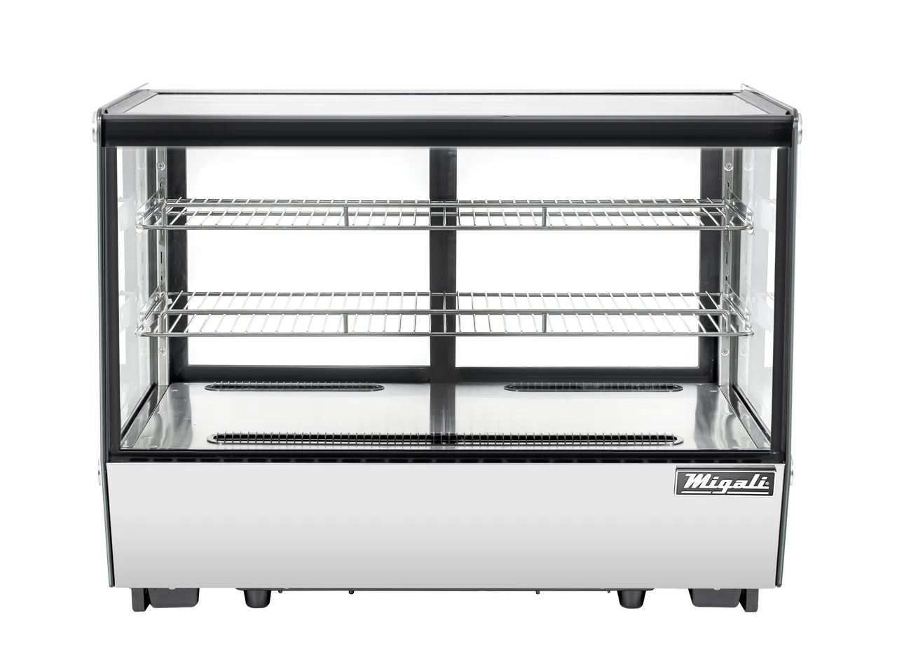Migali C-56CTS-35 Countertop Display, 34.6" W, 5.7 Cu Ft, Glass Doors, 1/3 HP Compressor, 2 Shelves