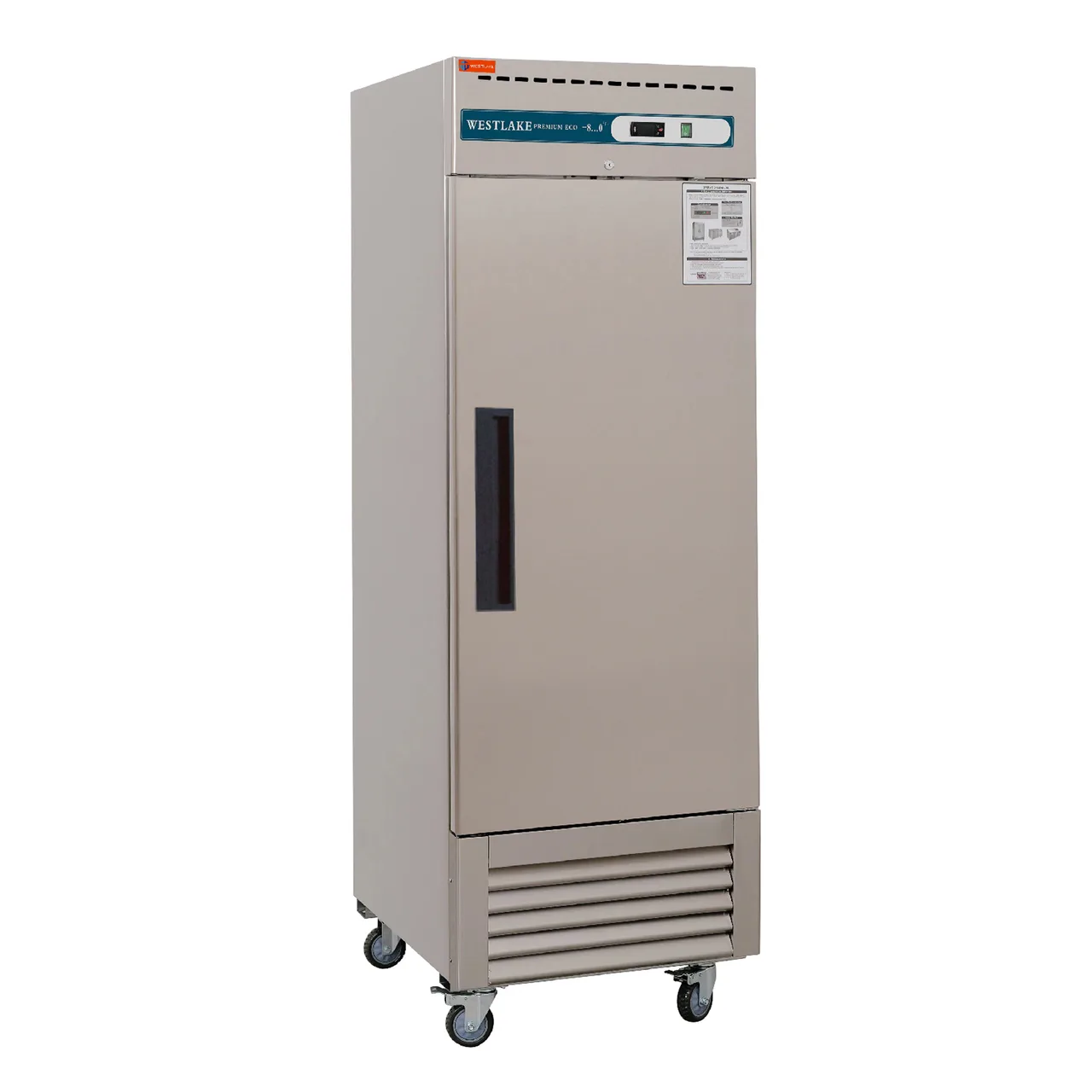 Westlake WKF-23B 27" 1-Solid Door Reach-In Freezer, Bottom Mounted, 23 cu. ft. Stainless Steel