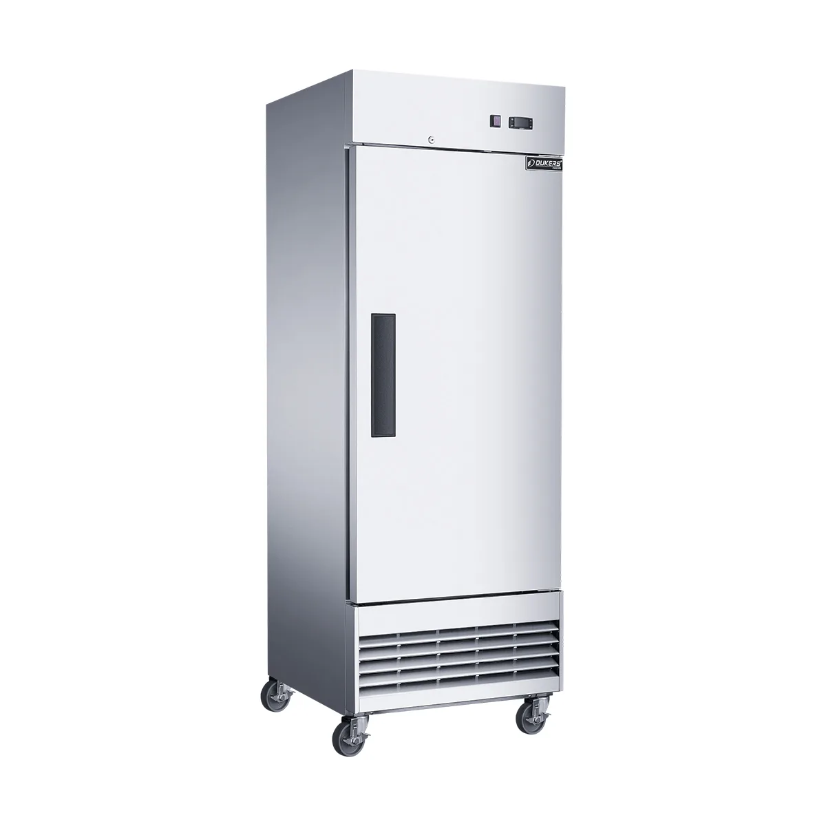 Dukers Appliance Co D28EF 28" 1-Solid Door Reach-In Freezer, Bottom Mounted, Stainless Steel, 16 cu. ft.