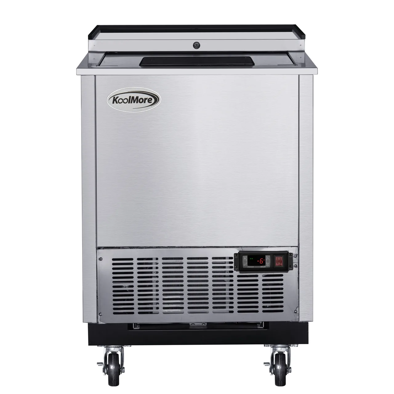 Koolmore KM-GF25-SS Glass Froster, 25" W x 27" D x 34" H, 5 cu ft, SS, 4 Casters, 0‑7°F Range, ETL