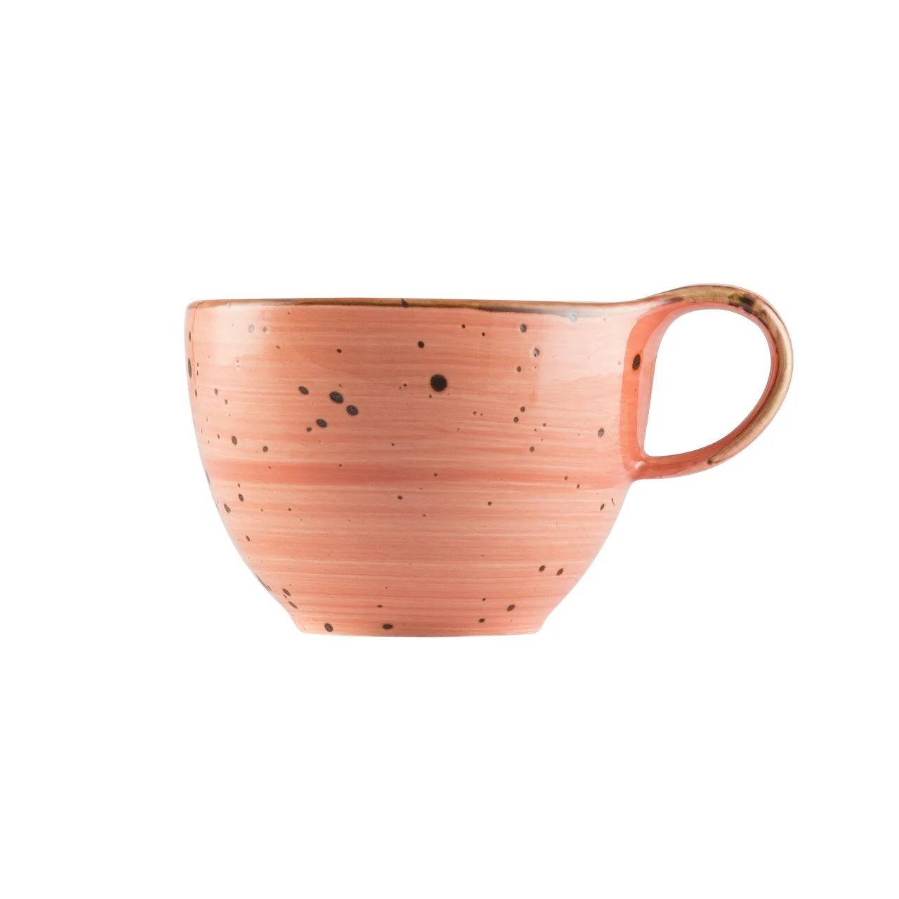 CAC China TUS-1-CRL Tucson Cup, 8.5 oz, Round Coral Porcelain, Dishwasher/Oven/Microwave Safe - 1 Dozen