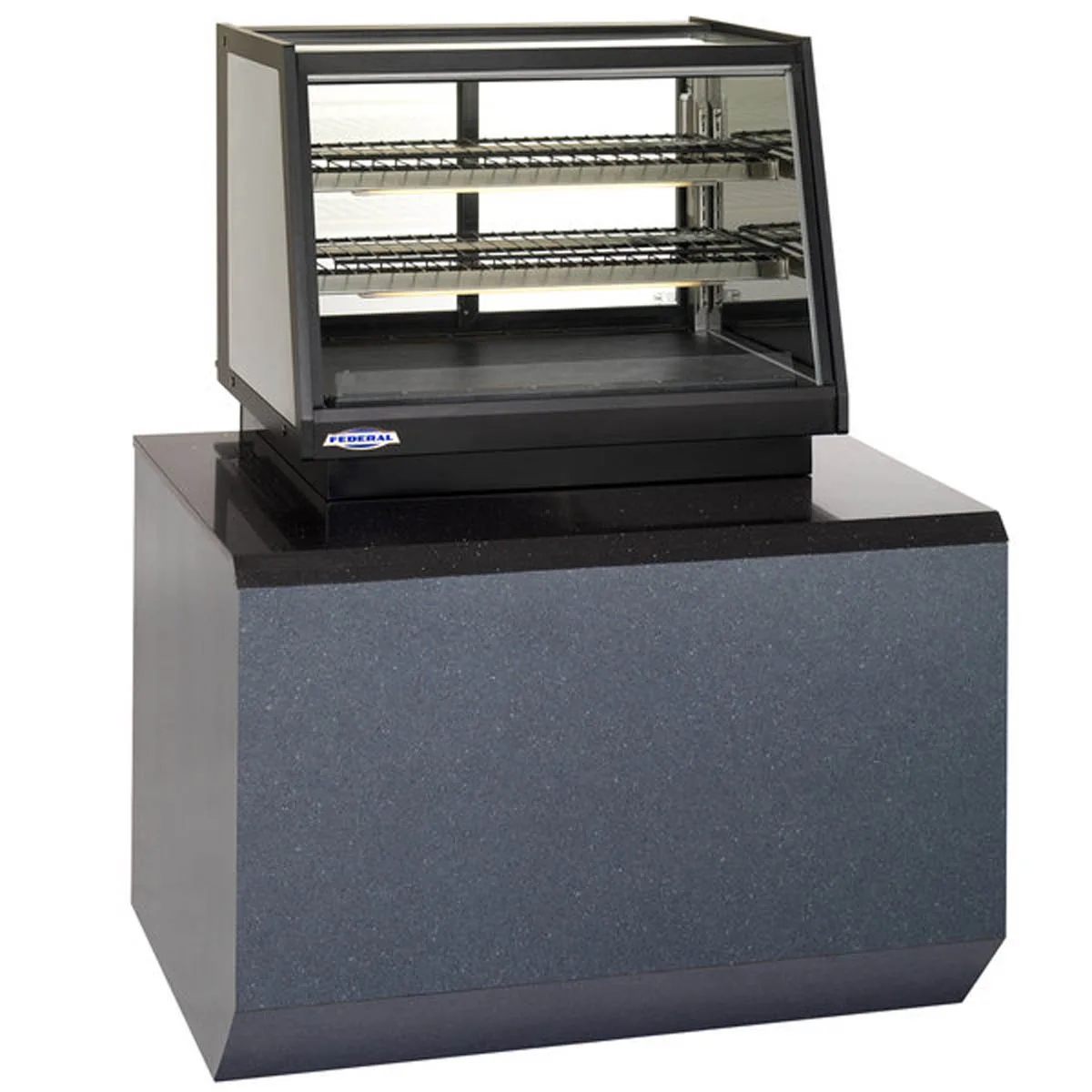 Federal Industries EH2428 24" 1-Glass Door Hot Food Display, 2‑Tier Shelves, 3500K LED, 120V