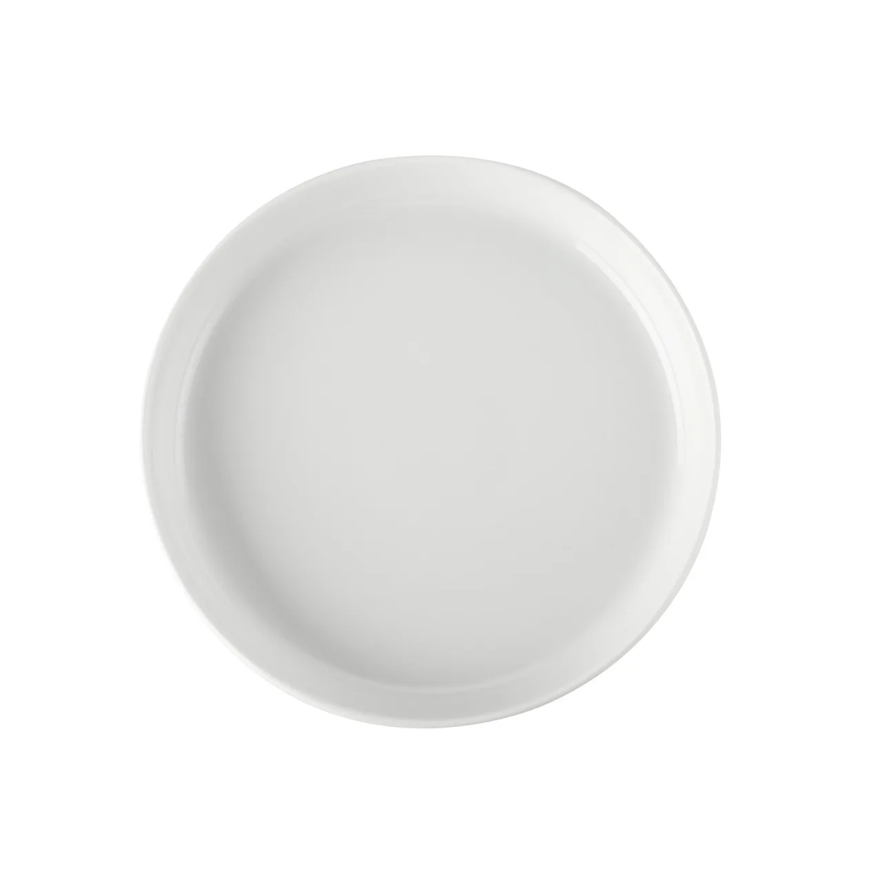 CAC China OLA-6 Orlando Plate, 6-3/4" Dia., 22/25" H, Round, Porcelain, White - Dozen