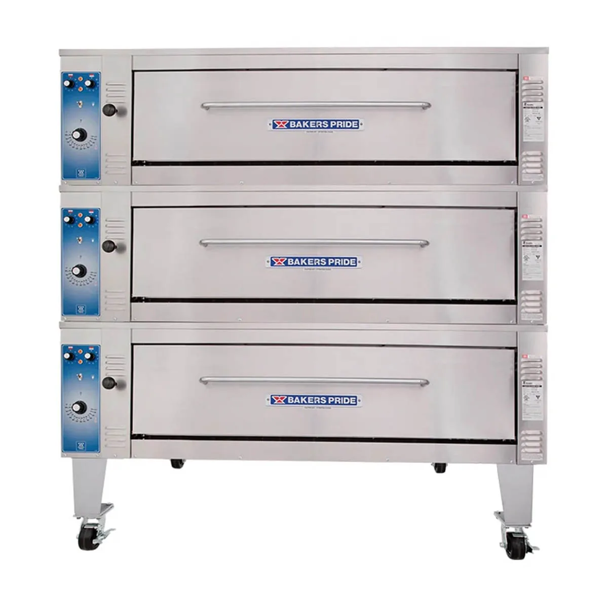 Bakers Pride ER-3-12-3836 55" Electric Bake/Roast 3-Deck Oven w/ Infinite Controls, 140°F - 550°F