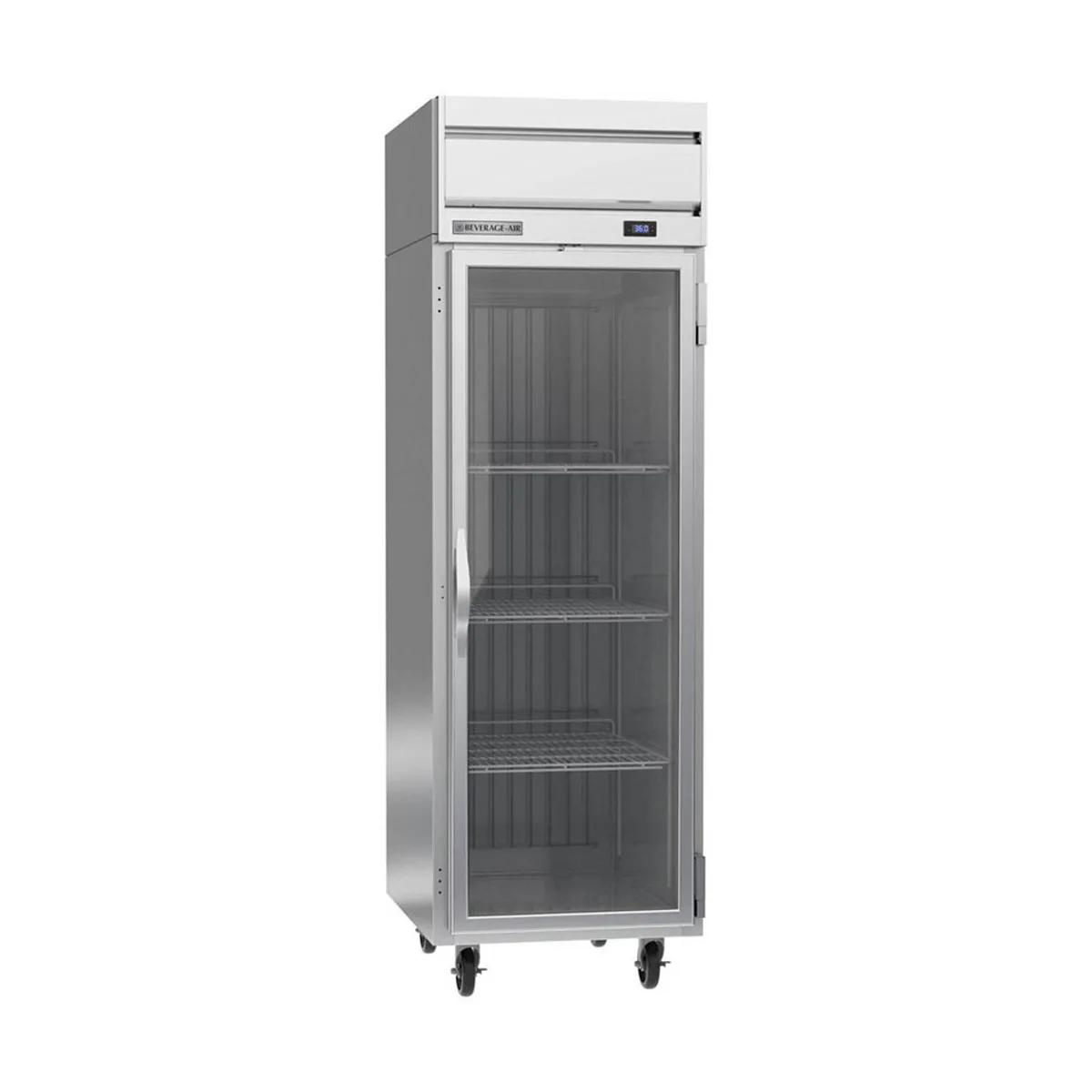 Beverage Air HRP1HC-1G 26" 1-Section Reach-In Refrigerator w/ Glass Full Door, Top Mounted, 1/4 hp, 22.3 cu. ft.