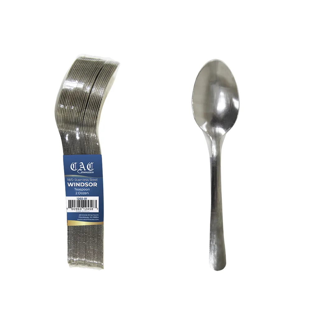 CAC China 1202-01 Windsor Teaspoon, 5 7/8" Length, 18/0 Stainless Steel, Medium Weight - 1/Pack