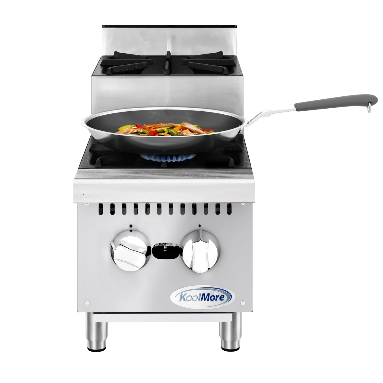 Koolmore KM-CRSU-12 Commercial Step-Up Range, 12"W, (2) 26, 000 Btu Burners