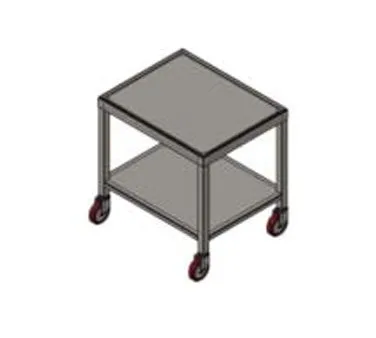 Carter-Hoffmann IT3024M 30.38"W Induction Table, All Stainless Steel, Marine Edge Shelves, 5" Swivel Casters