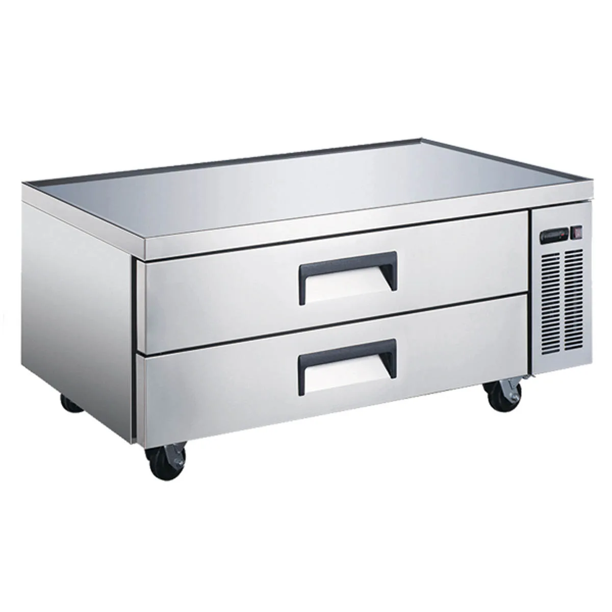 Omcan USA 50071 52" 2 Drawers Refrigerated Chef Base, Side Mounted, (6) full size pans