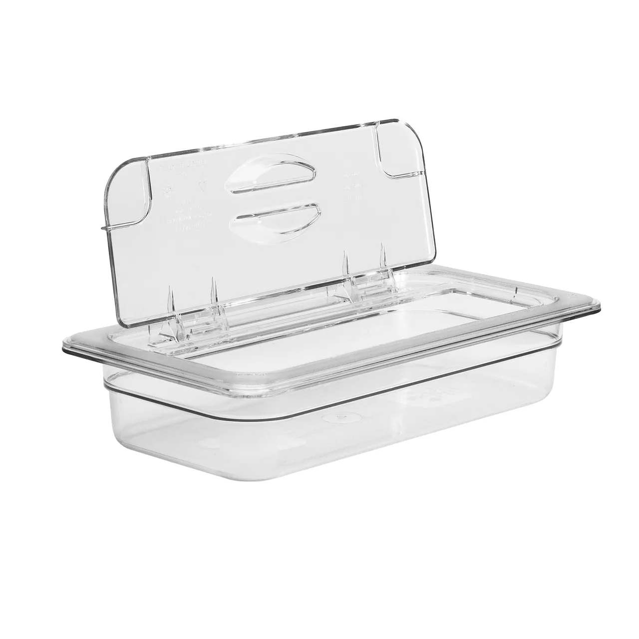 Cambro 30CWL135 FlipLid Food Pan Cover – 1/3‑Size Clear Polycarbonate Hinged Lid, NSF