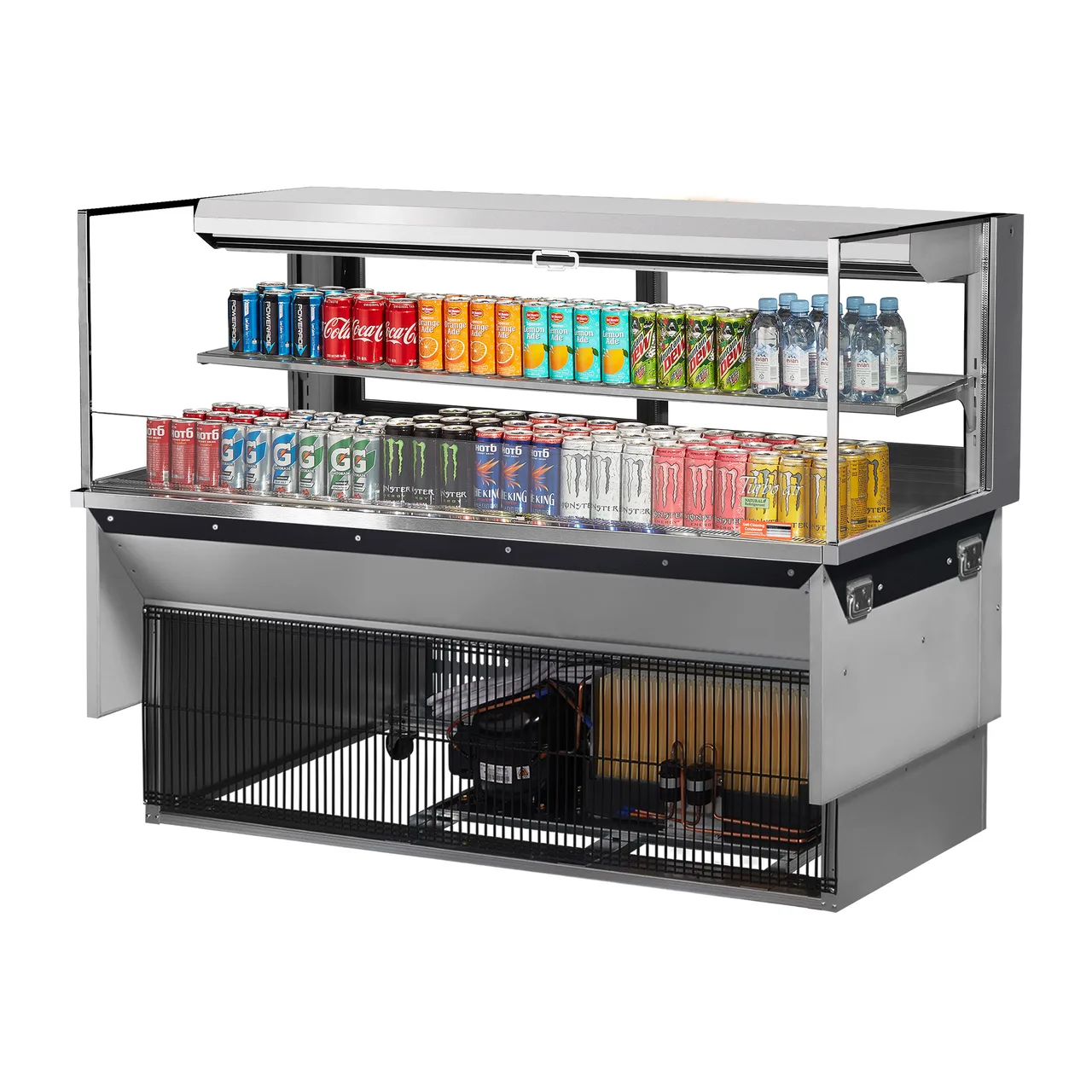 Turbo Air TOM-60L-UFD-S-2SI-N 60" Drop In Open Refrigerated Deli Display Case