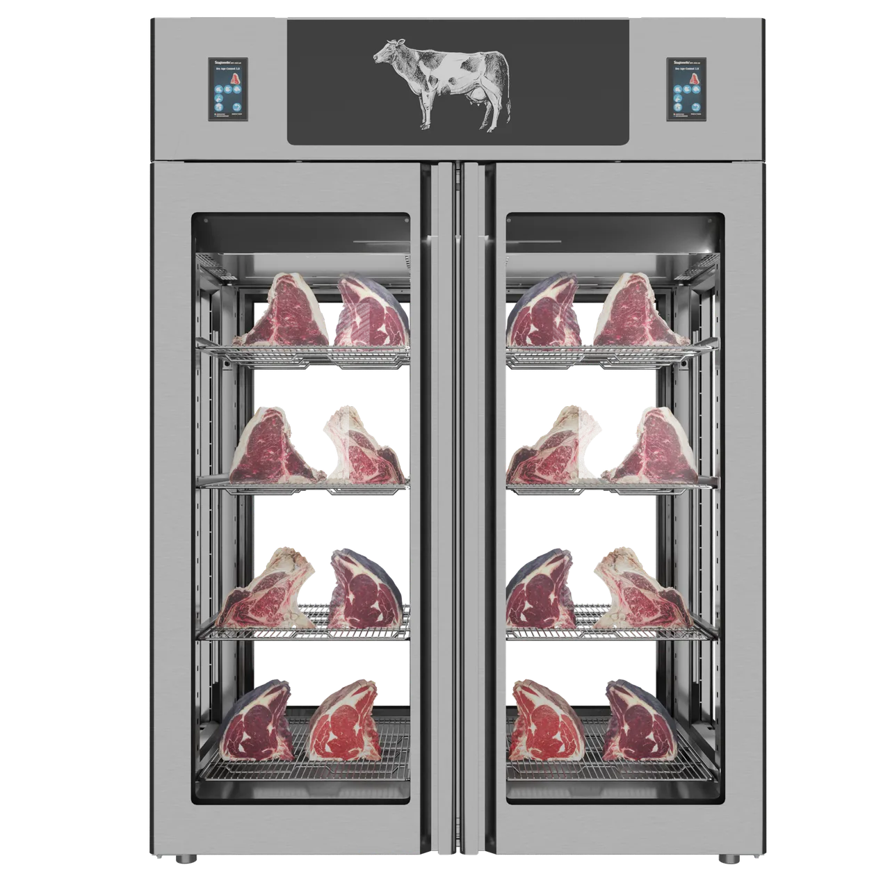 Omcan USA 48048 (MM-IT-1400-TWCAV) Twin Cabinet, 49.5 cu ft, 4.3” screen, 1300W, 220‑240V, 26.6°F‑95°F, Umiright humidity