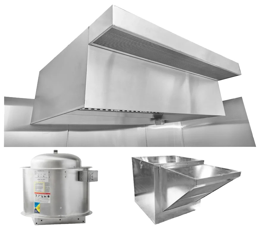 Naks Restaurant 19 FT Hood System w/ PSP Makeup-Air
