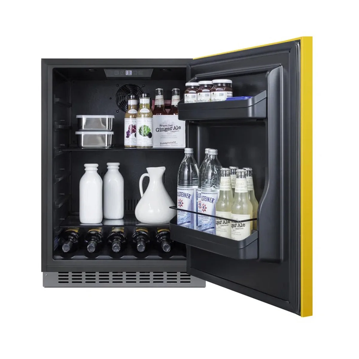 Summit AL54Y 23" Built-in or Freestanding Undercounter Freezer w/ Saffron Gold Door, 4.8 cu. ft., Glass Shelves