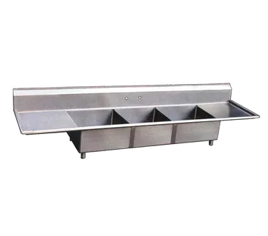Omcan USA 22117 (3) Three Compartment Sink