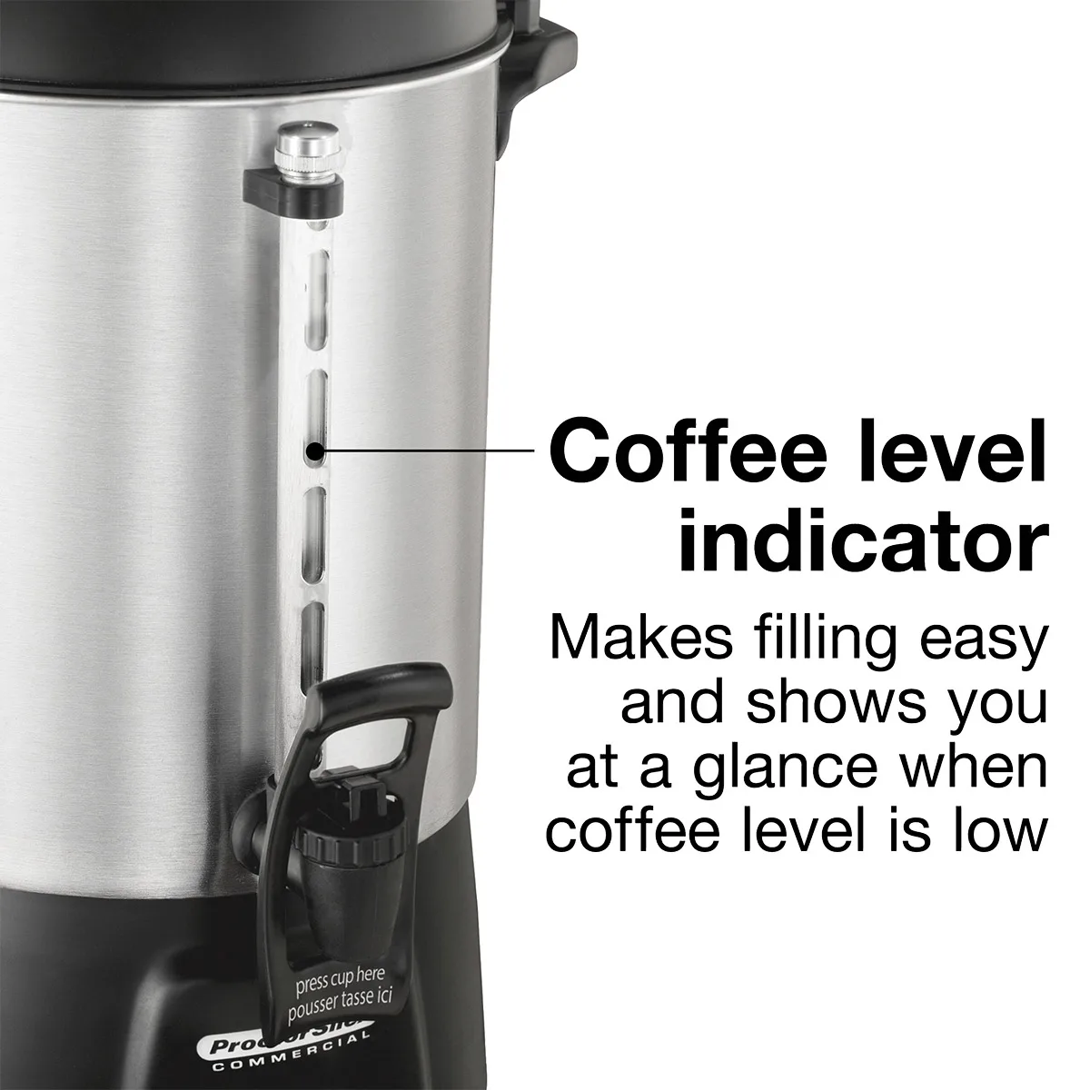 Hamilton Beach 45060R - Proctor-Silex® Coffee Urn, 60 Cup Capacity with Dual Heaters / 1.090W - 120V