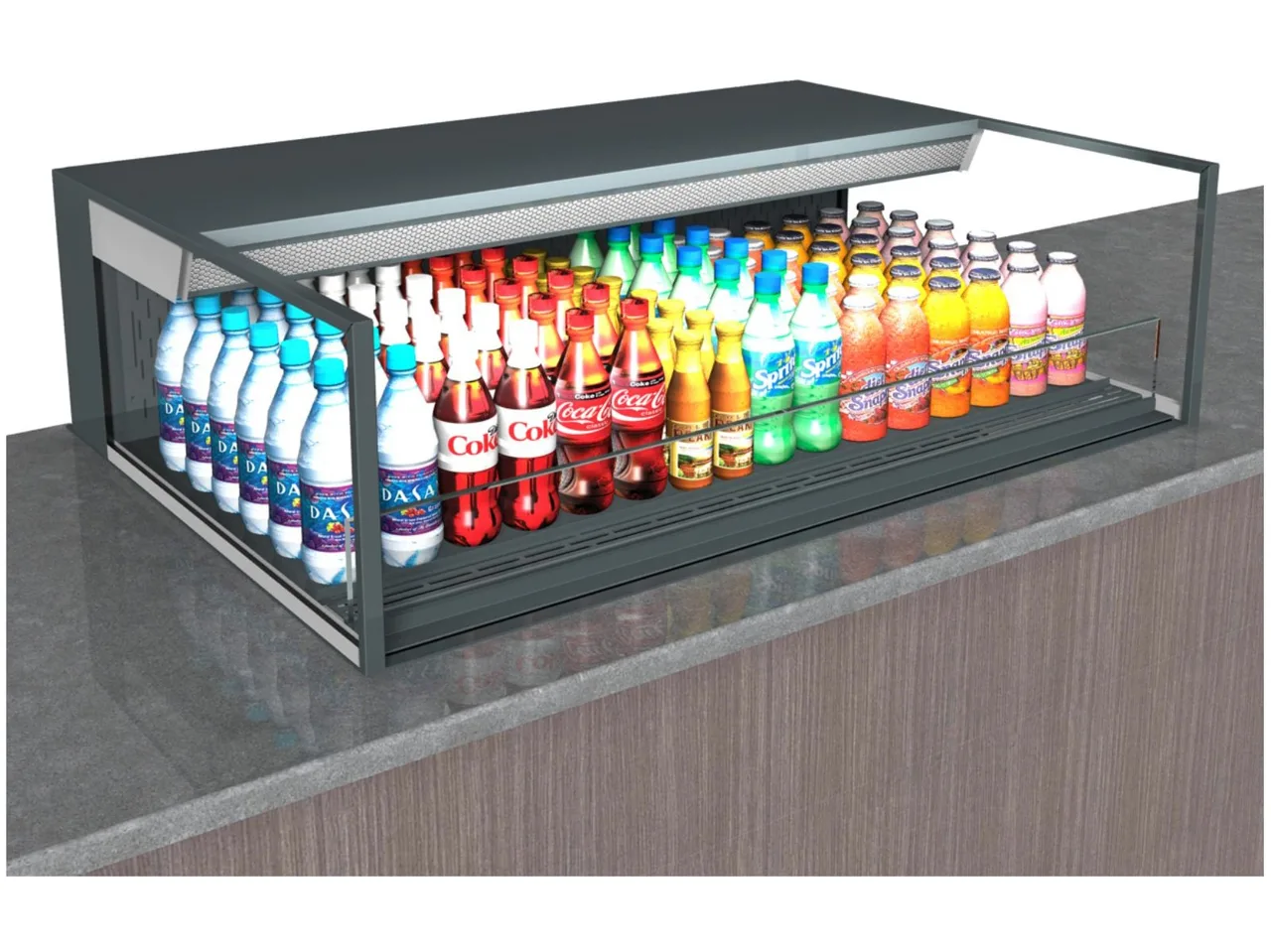 Structural Concepts NE3613RSSV 36" Reveal® Self-Service Refrigerated Slide In Counter Case