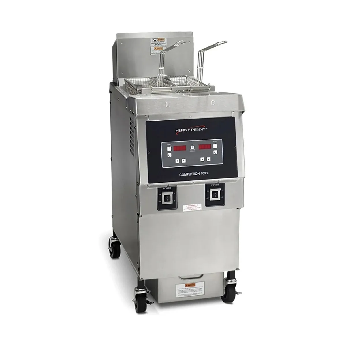 Henny Penny OFG321.05 Full Pot Floor Model Natural Gas Fryer w/ 65 lbs Capacity, Filtration System