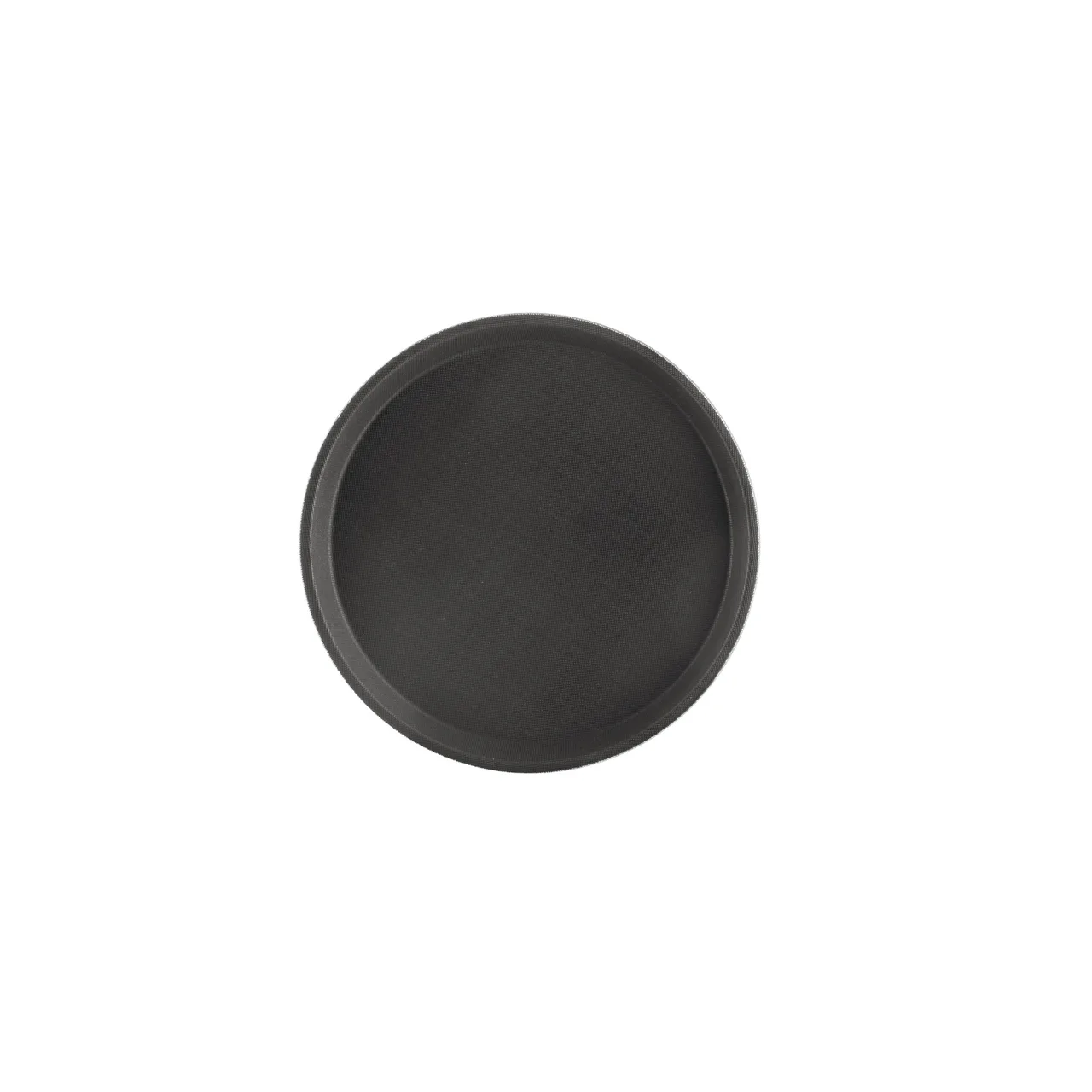 CAC China PDTR-11BK - Super Round Serving Tray, 11" Diameter, Black Plastic, NSF Certified