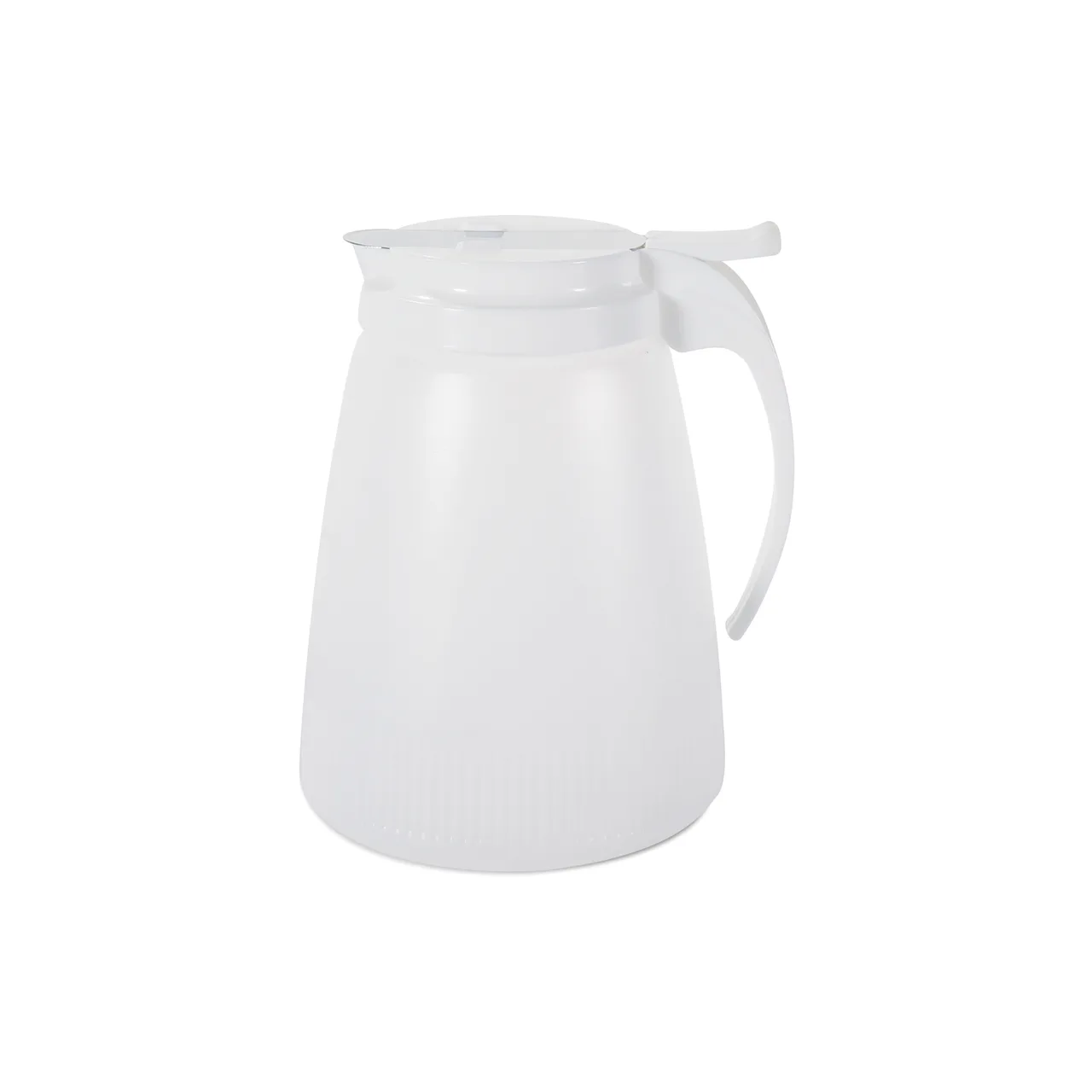 CAC China SYDP-48 Syrup Dispenser, 48 Oz Poly Jar, Plastic Top, Stainless Steel Lever Thumb Cap