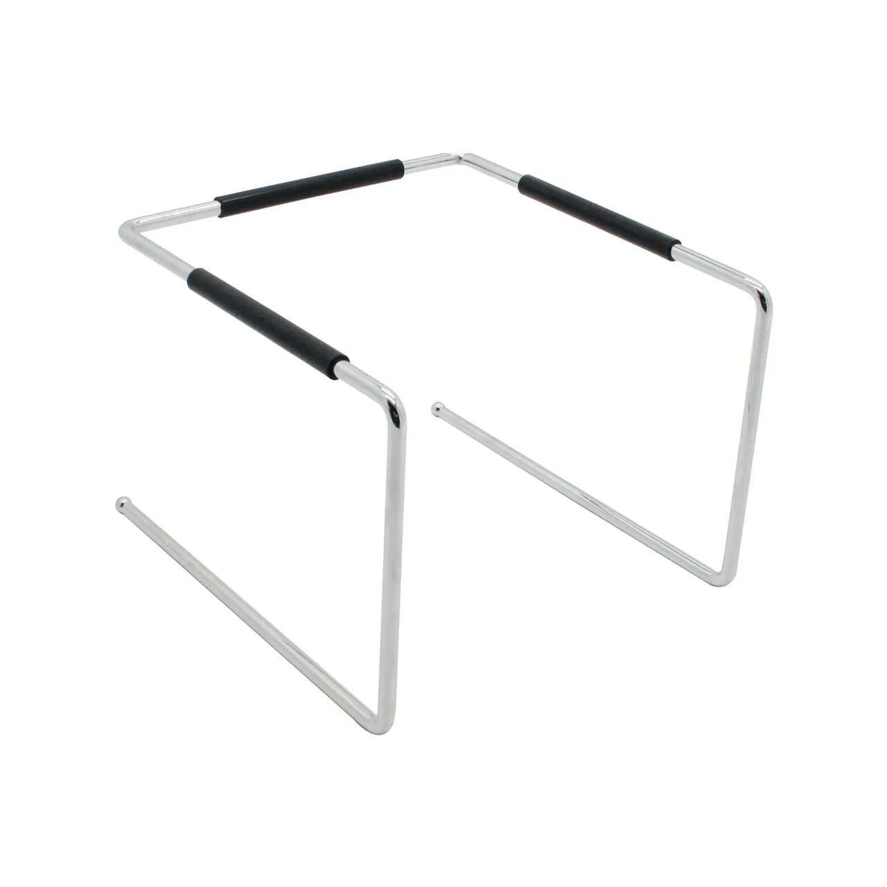 CAC China APZR-987 Pizza Stand, 9" x 8" Base, 7" H, Chrome Plated Steel, Black/Cherry Finish