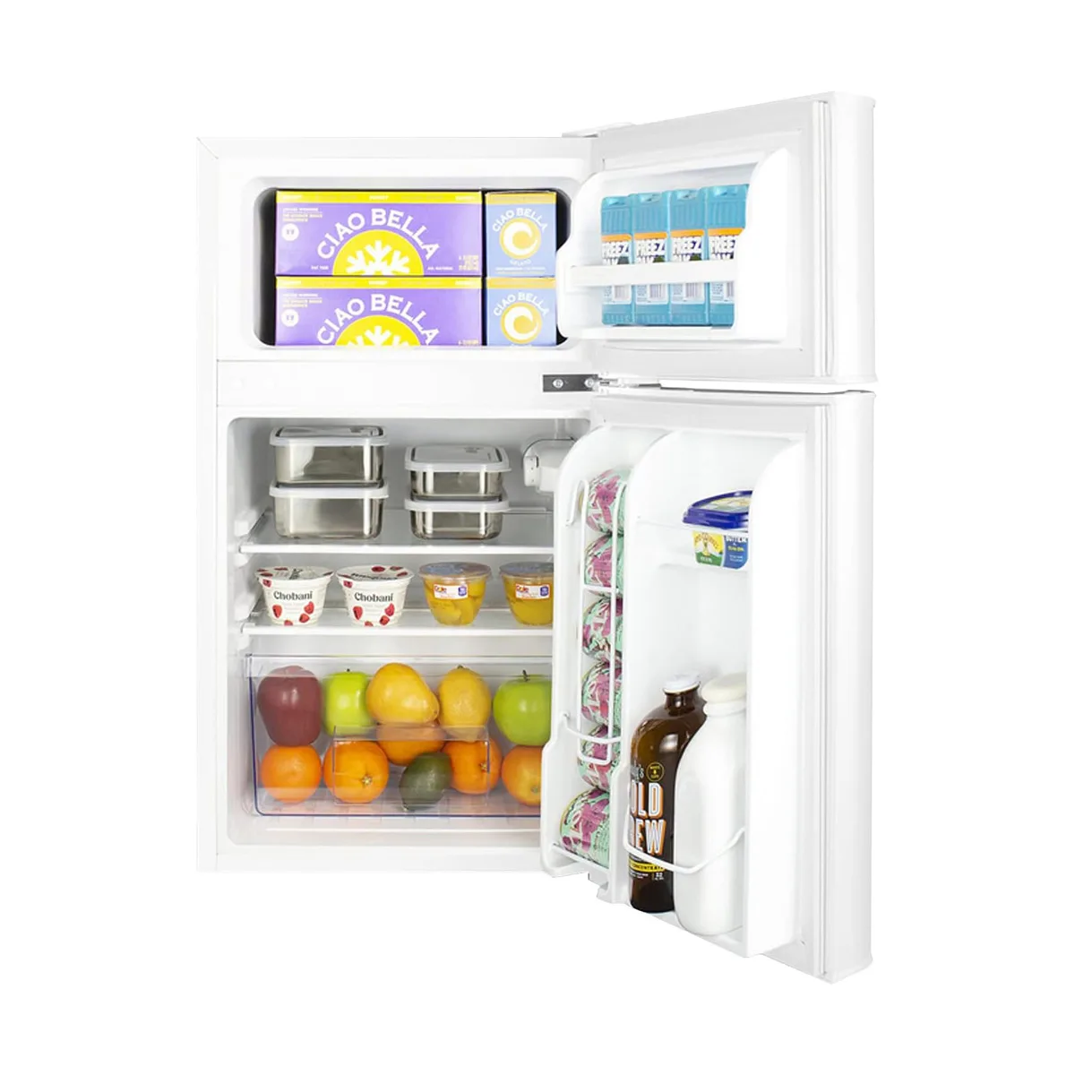 Summit CP34W 19" Compact Refrigerator Freezer in White, Can Storage, 3.2 cu. ft.