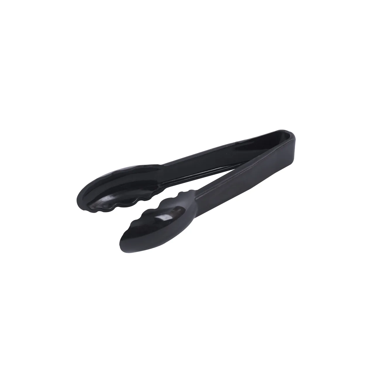 CAC China UTKU-6BK Utility Tongs - 6" L, Plastic, Black, Non‑Coated Handle, Precise Food Handling
