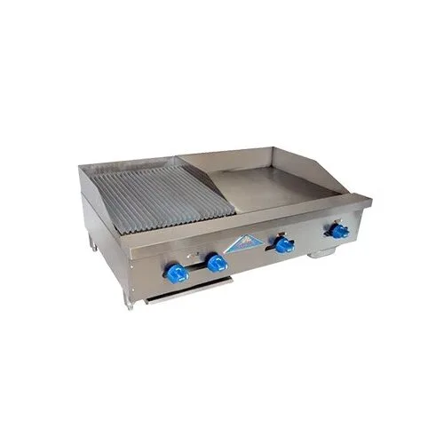 Comstock-Castle FHP42-24-1.5RB 42" Countertop Gas Griddle/Charbroiler Combination, 80.000 BTU