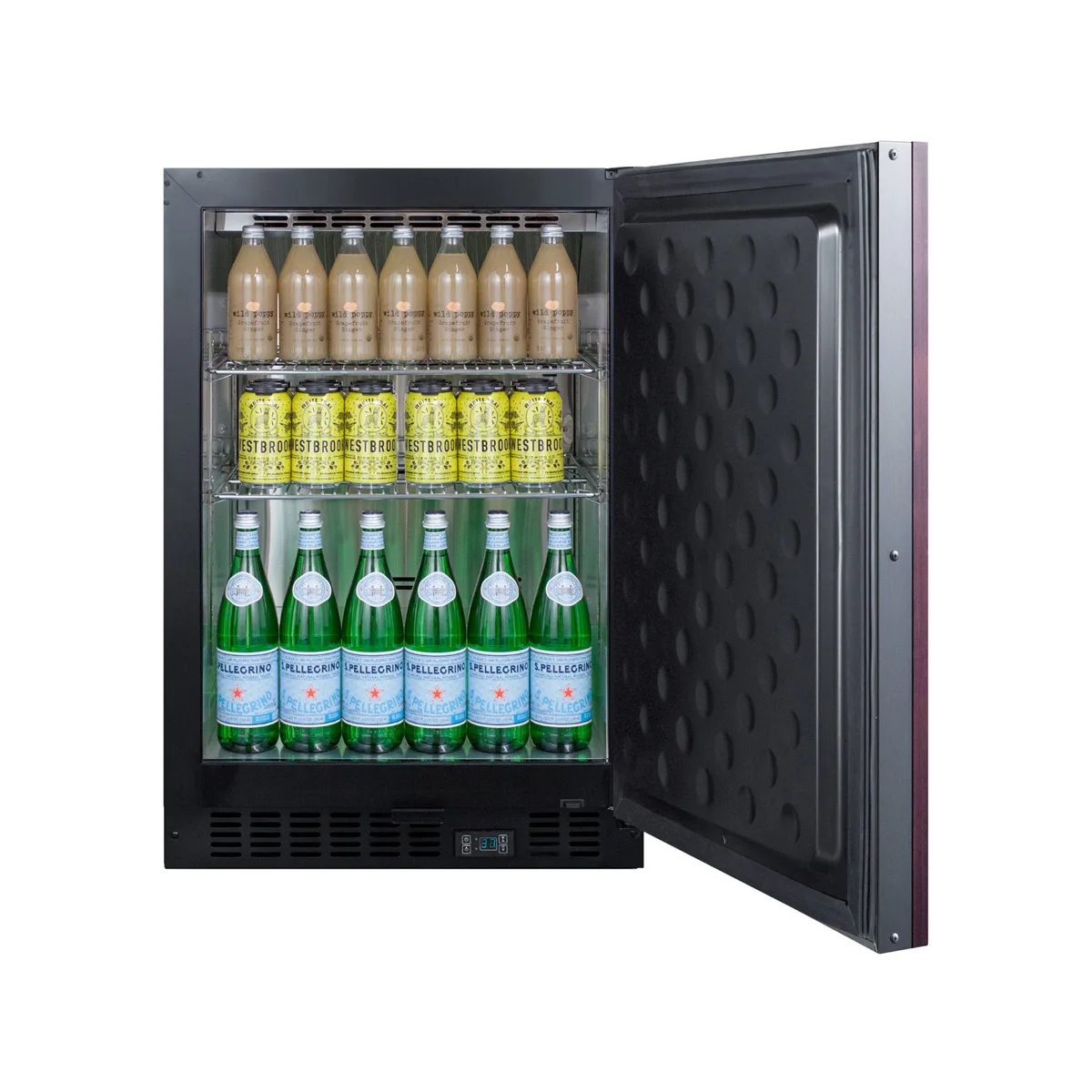 Summit SCR610BLSDIF 24" Panel Ready Door Undercounter Refrigerator in Black, 5 cu. ft.