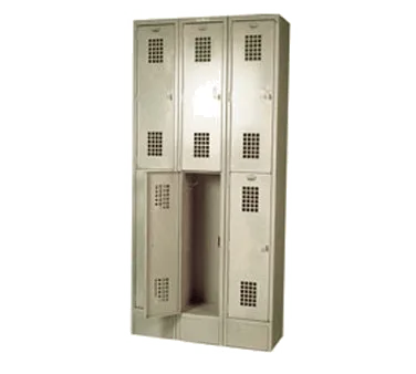 Winholt WL-6 Beige Locker w/ Double Tier, 3 Columns, 12" x 12" x 36" Compartment