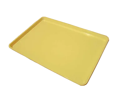 Omcan USA 14245 Yellow Plastic Rectangular Bakery Display Tray, 18" x 26"
