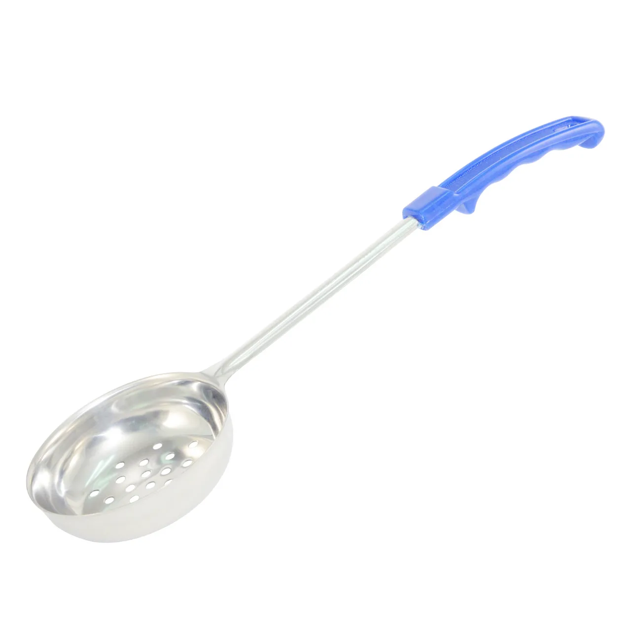 CAC China SPCP-8BL Portion Control Spoon, 8 Oz, Stainless Steel, Blue Handle