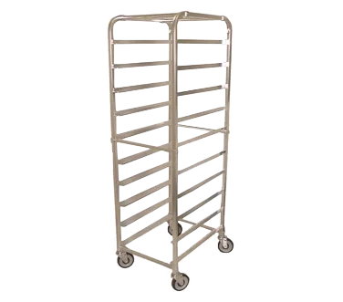 Omcan USA 13500 Mobile Full Size End Load Pan Rack w/ (10) 18" x 26" Pan Capacity, Curved Top